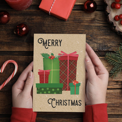ZICOTO Beautiful Christmas Cards Set of 24 - Incl. Bulk Envelopes, Matching Stickers And Storage Box - Perfect to Send Warm Holiday Wishes to Friends and Family