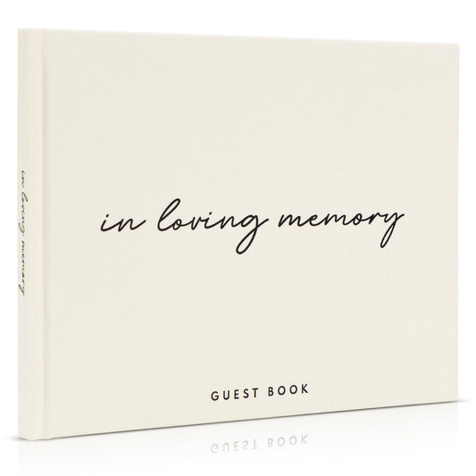 ZICOTO Beautiful Linen Funeral Guest Book for The Celebration of Life - The Perfect in Loving Memory Book with Ample Space to Sign in for Guests - Premium Craftsmanship for Honoring Loved Ones