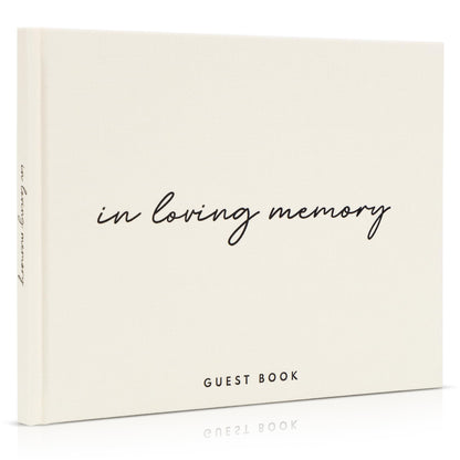 ZICOTO Beautiful Linen Funeral Guest Book for The Celebration of Life - The Perfect in Loving Memory Book with Ample Space to Sign in for Guests - Premium Craftsmanship for Honoring Loved Ones