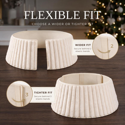 Beautiful Christmas Tree Collar - Modern 29" Velvet Tree Ring