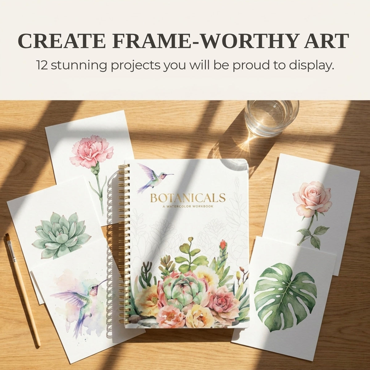 Beautiful Watercolor Workbook for Beginners - Relaxing & Easy to Paint