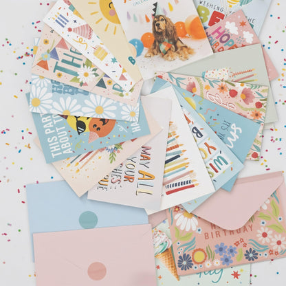 ZICOTO Beautiful Birthday Cards Set of 60 with Envelopes & Stickers - Tasteful Assorted Happy Birthday Cards Bulk For Women, Men & Kids - The Perfect Card Pack to Write Thoughtful Personal Greetings