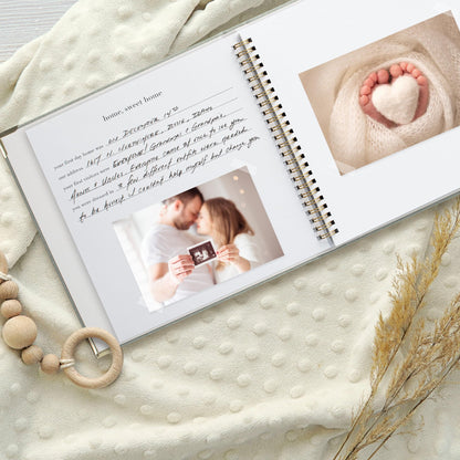 Keepsake Baby Memory Book for Boys and Girls - Timeless First 5 Year Baby Book - Neutral Journal Scrapbook or Photo Album - Record a Milestone for Every Event from Birth to Age 5