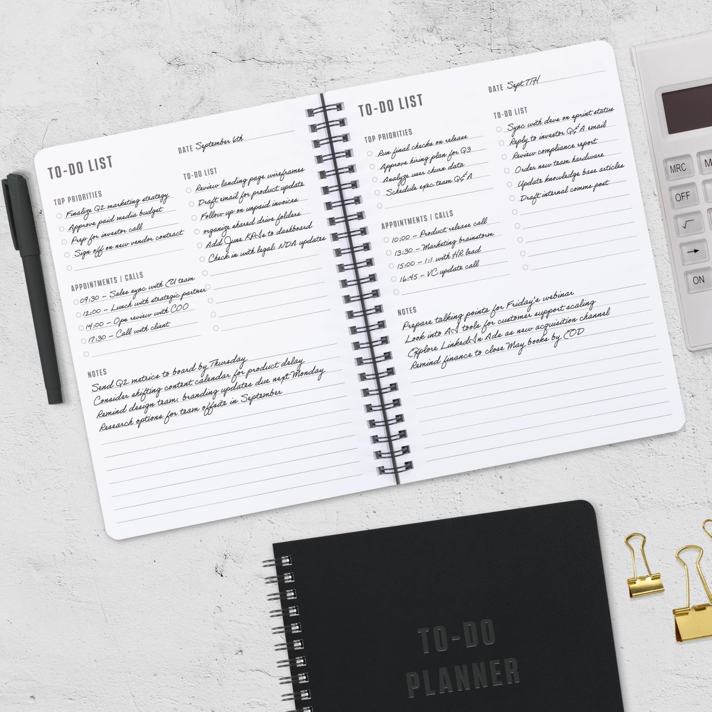 ZICOTO Aesthetic To Do List Notebook For Work or Home - Simple Daily Planner to Easily Organize Your Tasks And Boost Productivity - Stylish Undated Organizer Supplies For Women and Men