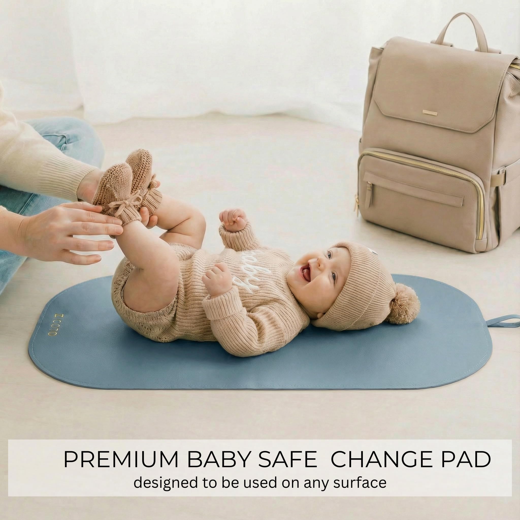 Beautiful Portable Baby Changing Pad - Wipeable and Easy to Clean