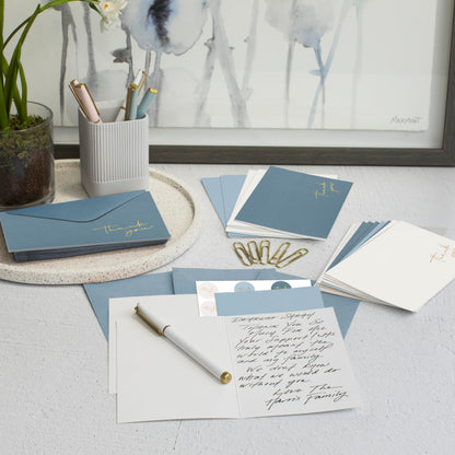 Beautiful Thank You Cards Set of 30 With Envelopes and Stickers - Elegant Blank Cards For Personalized Notes - Perfect Bulk Stationary Set For All Occasions incl. Weddings, Business & Baby Showers