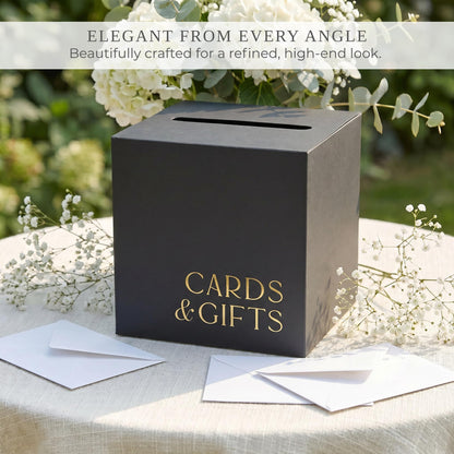 ZICOTO Elegant Wedding Card Box for a Beautiful Reception Gift Table – Lovely Card Box for Wedding, Graduation and Celebration Decor – Charming Envelope Gift Box