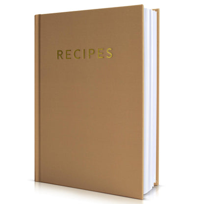 ZICOTO Aesthetic Blank Recipe Book with Waterproof Cover - The Perfect Recipe Notebook To Write In Your Own Recipes - Beautiful Blank Cookbook to Organize Your Recipes