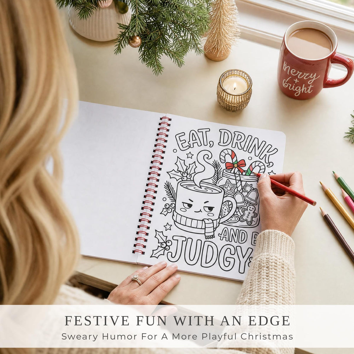 Beautiful Coloring Book Set of 2 for Adult Relaxation - Funny Designs