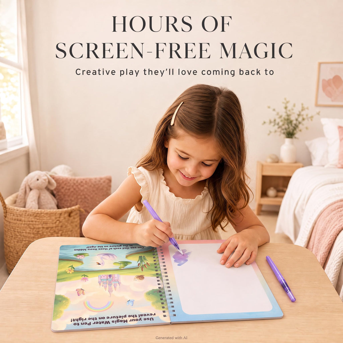 Fun Watercolor Books for Kids and Toddlers - Set of 4 Coloring Books