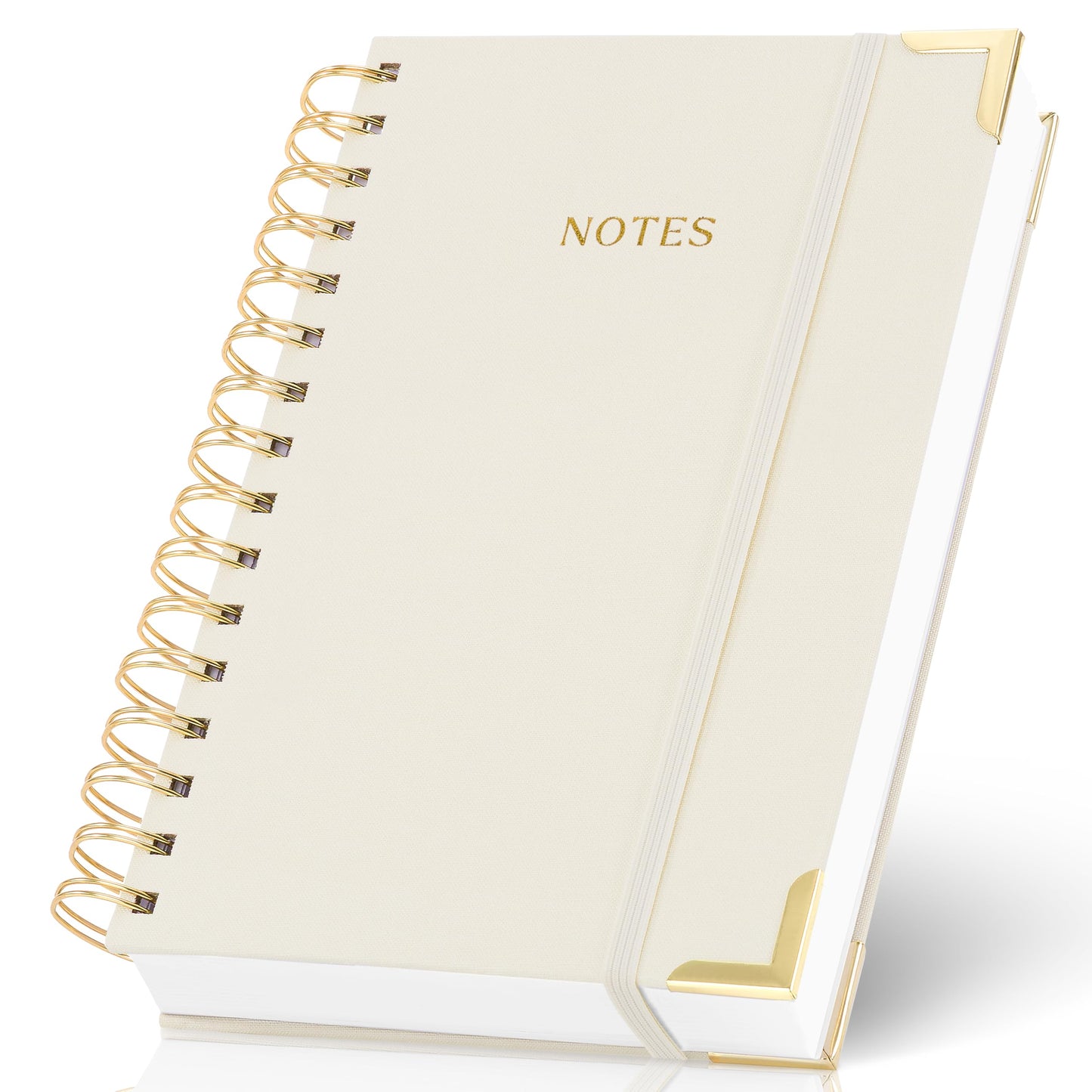 Aesthetic Thick Spiral Notebook Journal For Women in B5 Format - Stylish Linen Hardcover College Ruled Note Book w 300 Lined Pages - Cute Supplies For Bible Study & Staying Organized at Work or School