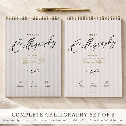 Beautiful Cursive Handwriting Workbook for Adults - Set of 2 Practice Books