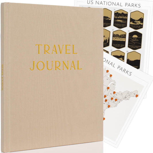 ZICOTO Beautiful Travel Journal For Women - Linen Adventure Diary and Planner To Give As a Gift - The Perfect Journal to Keep All your Travel Memories For Years To Come