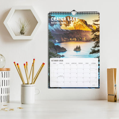 Aesthetic National Park Calendar 2026 - The Perfect Monthly Wall Calendar With Breathtaking Pictures - Runs From October 2025 Until December 2026