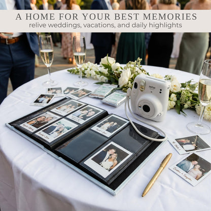 Beautiful Photo Album for 2x3 in Polaroid Photos - Safely Holds Your 240 Pictures Of Unique Memories - The Perfect Instax Mini Compatible Photo Book To Store Pictures Or Trading Collection Cards