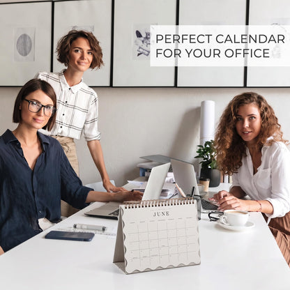 Aesthetic Desk Calendar 2027-2028 - Runs from January 2027 until July 2028