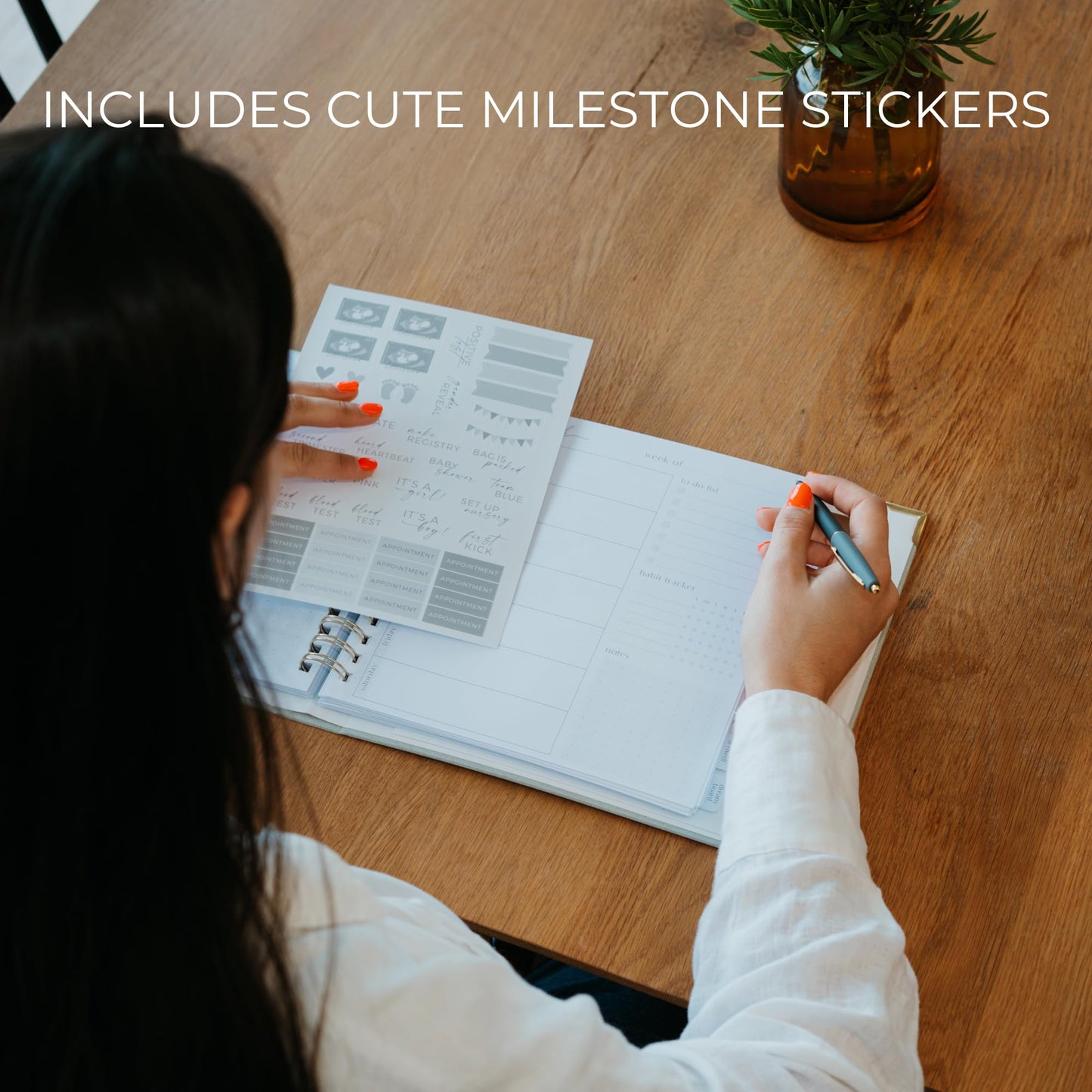 Beautiful Linen Pregnancy Journal and Detailed Memory Book with Stickers and Keepsake Pocket - Lovely Must Have Gift for Expecting First Time Moms - The Perfect Planner to Track Pregnancy Milestones