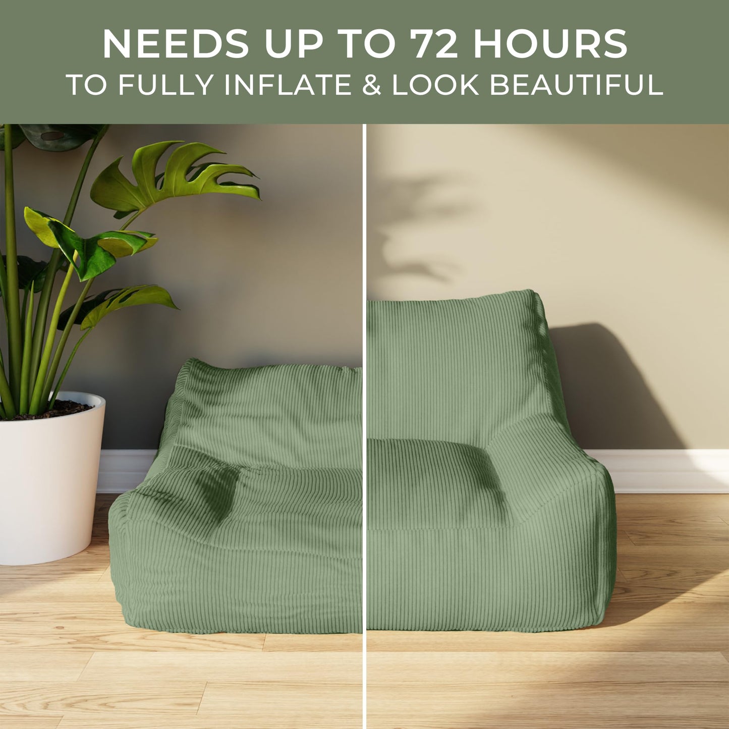 ZICOTO Soft Memory Foam Bean Bag Chair for Toddlers - Trendy Kids Chair and Lounger for Nursery, Playroom, or Living Room