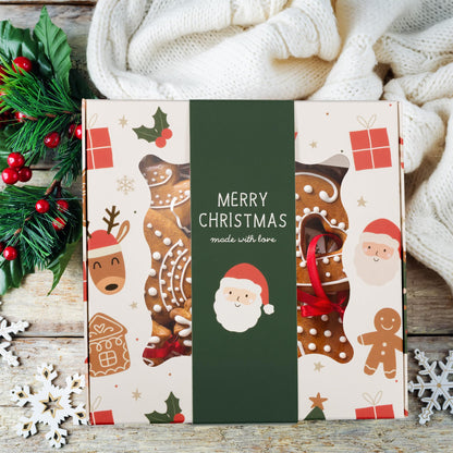 ZICOTO Beautiful Christmas Cookie Boxes Set Of 9 - Cute Containers Are Great To Share Delicious Homemade Cookies, Candy Or Cupcakes