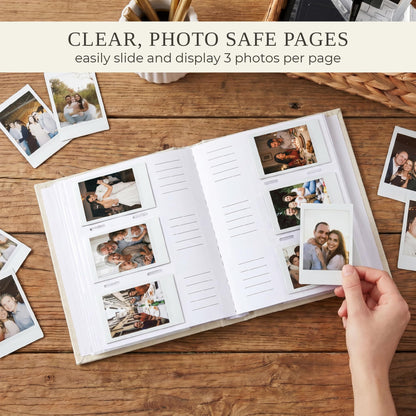 Beautiful Photo Album for 2x3 in Polaroid Photos - Safely Holds Your 180 Pictures Of Unique Memories - The Perfect Photo Book To Store Pictures