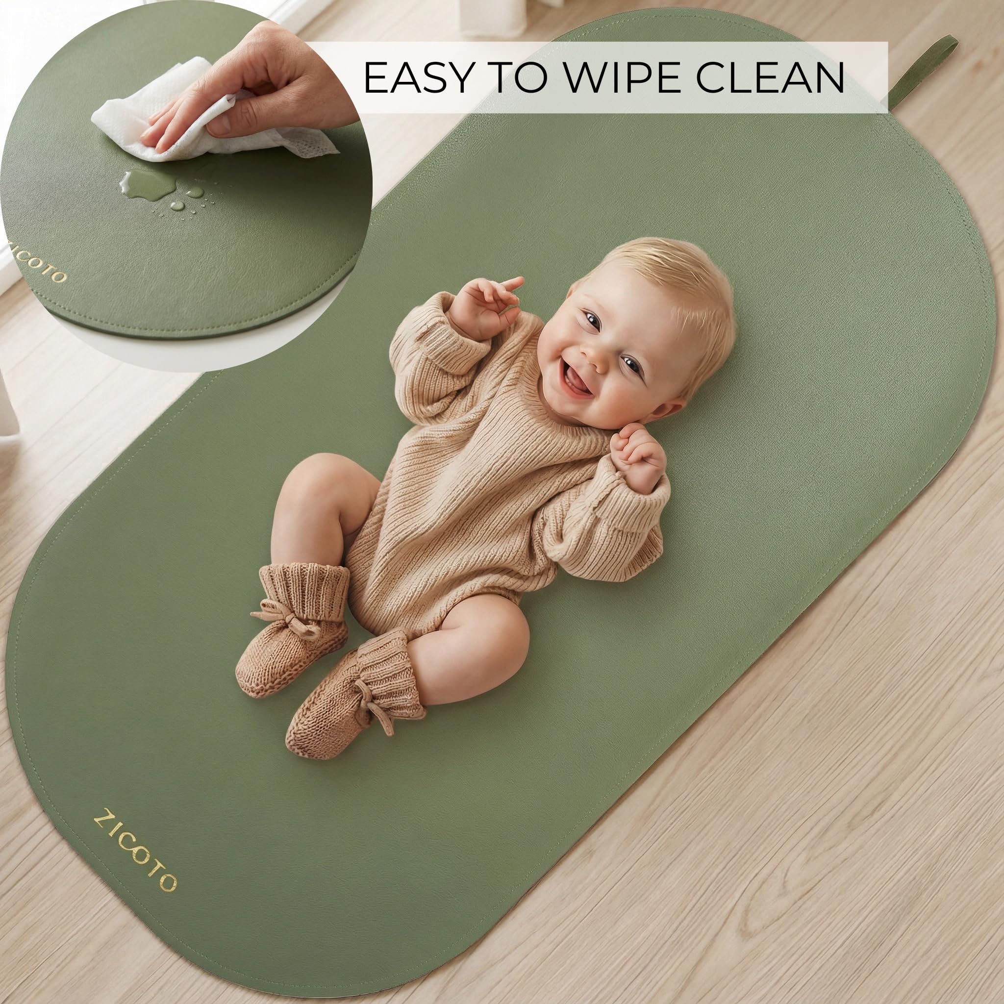 baby-ecoページ Beautiful Portable Baby Changing Pad - Wipeable and Easy to Clean