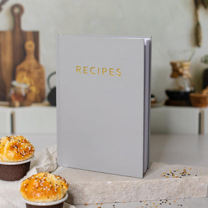 ZICOTO Aesthetic Blank Recipe Book with Waterproof Cover - The Perfect Recipe Notebook To Write In Your Own Recipes - Beautiful Blank Cookbook to Organize Your Recipes