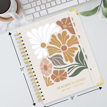 Aesthetic Teacher Planner For The 2025-2026 Academic School Year - Your All Incl. 8.5" x 11" Lesson Plan Book Supplies - Easily Organize Your Daily, Weekly & Monthly Classroom/Homeschool Schedule