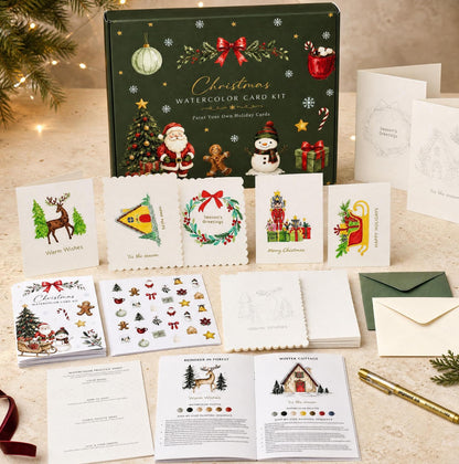 ZICOTO Beautiful Watercolor Paper Card Kit with Envelopes