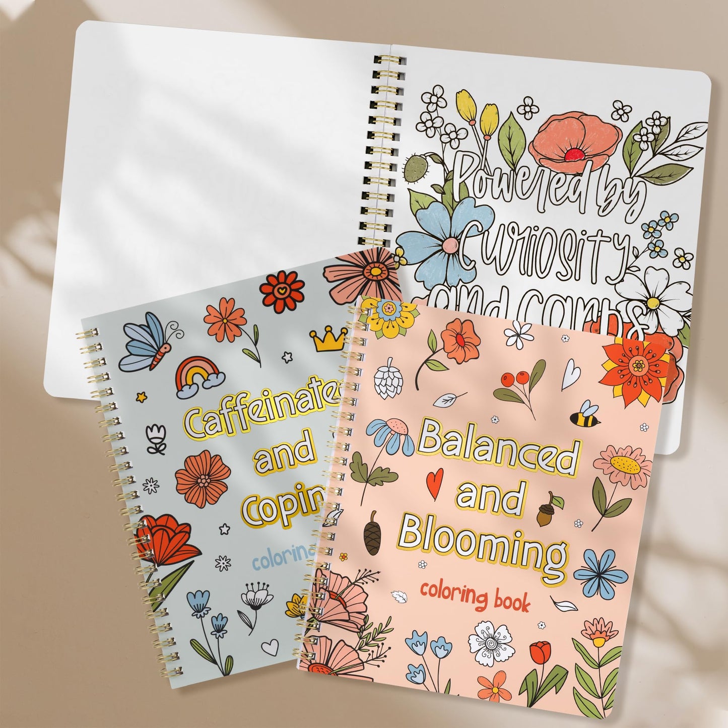 Beautiful Adult Coloring Book Set of 2 for Relaxation - Sassy Motivational and Funny Color Books - The Perfect Stress-Relieving Gift for Women