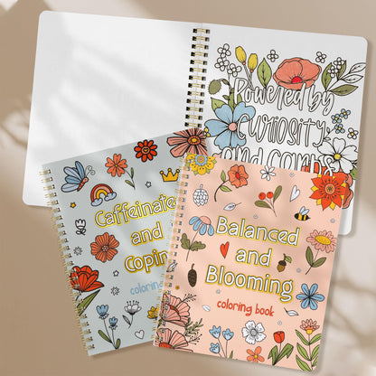 Beautiful Adult Coloring Book Set of 2 for Relaxation - Sassy Motivational and Funny Color Books - The Perfect Stress-Relieving Gift for Women