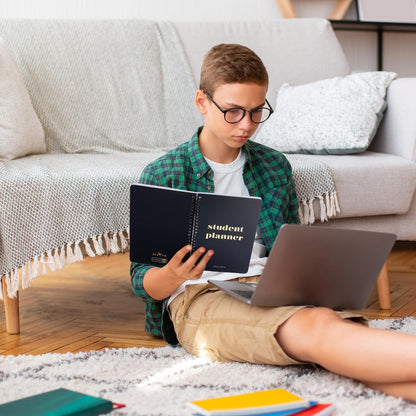 Simplified 2023-2024 Student Planner To Stay Organized - A Beautiful 8.5" x 5.5" Planner for Middle and High School Students with Weekly & Monthly Spreads For The 23-24 Academic Year