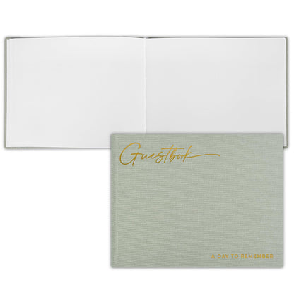 ZICOTO Beautiful Wedding Guest Book for Your Wedding Reception - Simply Elegant Guestbook to Sign in and Add Polaroid Photos - The Perfect Baby Shower Guest Book for The Special Day