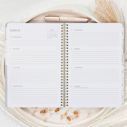Beautiful 2026 Daily Planner - 7" x 10" Planner for Women or Men with Weekly & Monthly Spreads for Easy Planning - Beautiful Calendar Book to Organize Tasks and Boost Productivity