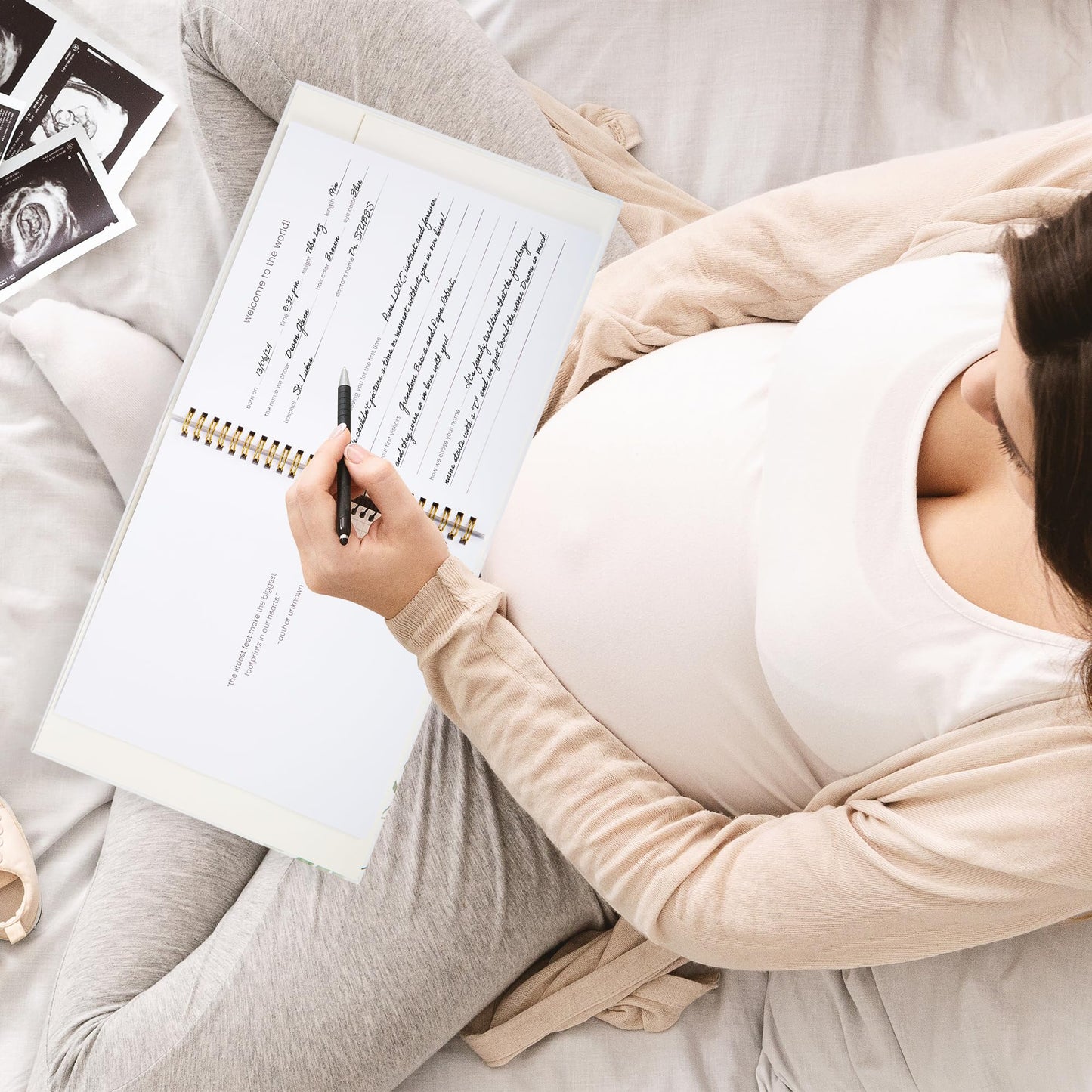 Keepsake Baby Memory Book for Boys and Girls - Timeless First 5 Year Baby Book With Photoslots - Cute Journal Scrapbook or Photo Album - Record a Milestone for Every Event from Birth to Age 5