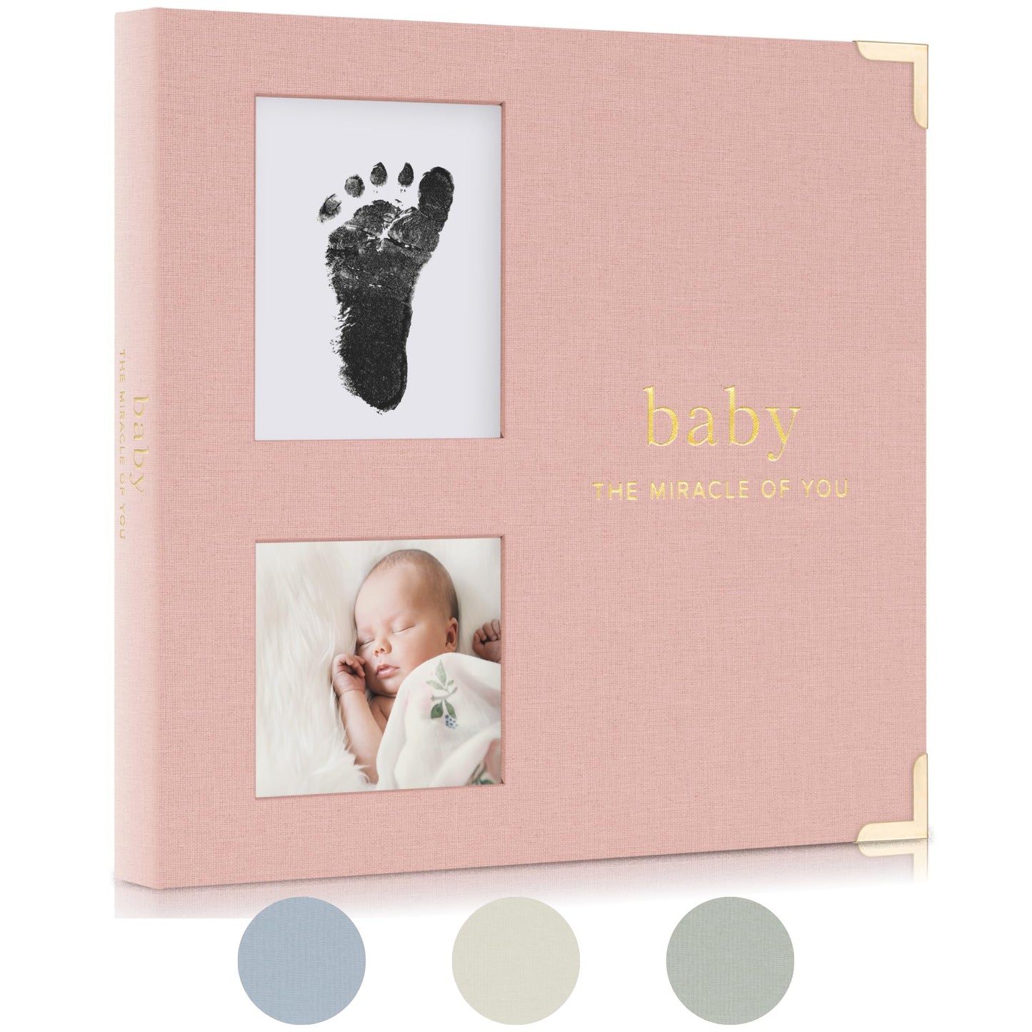 Keepsake Baby Memory Book for Boys and Girls - Timeless First 5 Year Baby Book With Photoslots - Cute Journal Scrapbook or Photo Album - Record a Milestone for Every Event from Birth to Age 5
