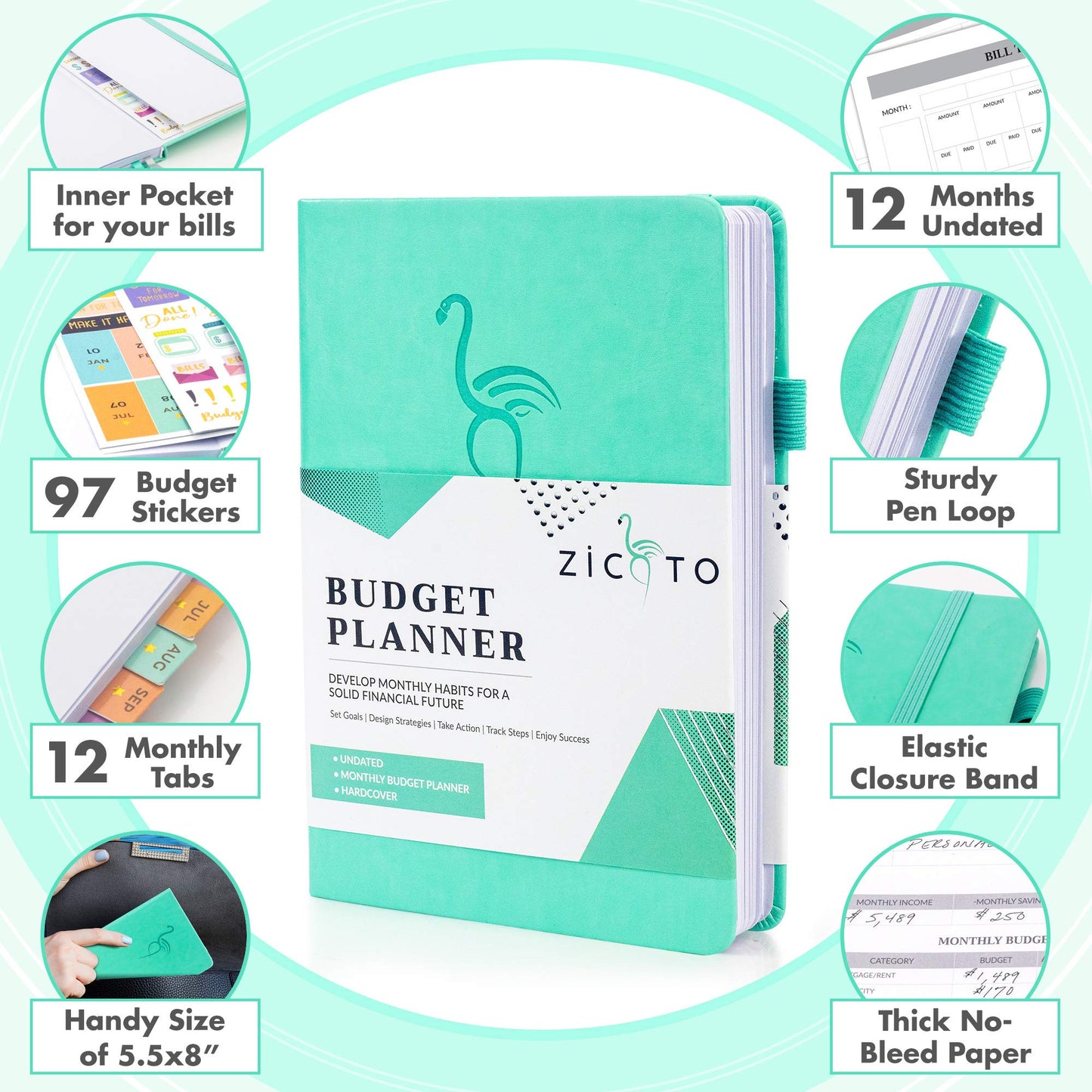 Simplified Monthly Budget Planner - Easy Use 12 Month Financial Organizer with Expense Tracker Notebook - The 2021-2022 Monthly Money Budgeting Book That Manages Your Finances Effectively