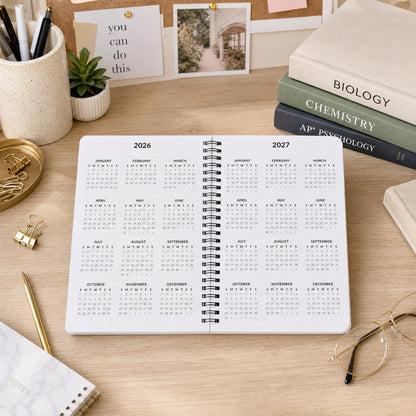 Aesthetic 2027 Student Planner To Stay Organized - A Beautiful 8.5" x 6.1" Planner for Middle and High School Students with Weekly & Monthly Spreads For The 26-27 Academic Year