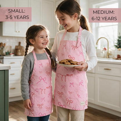 Kids Apron for Girls & Boys - Toddler Apron with Pocket for Cooking, Baking