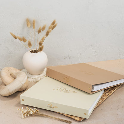 Aesthetic 3 Ring Binder Set of 2 - Sturdy 1 Inch Binder Fits Letter Sized Paper - A Cute Three Ring Holder for Women or Men with Pocket Easily Organizes Your Paperwork for School, Office or Work