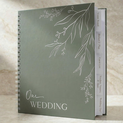 Beautiful Minimalistic Wedding Planner Book and Organizer - Enhance Excitement and Makes Your Countdown Planning Easy - Unique Engagement Gift for Newly Engaged Couples, Future Brides and Grooms