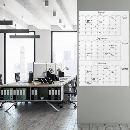3 Month Dry Erase Wall Calendar for Easy Planning - Erasable 30" x 45" Calendar for White Boards - A Great Planner and Visual Organizer For Your Home or Office Wall