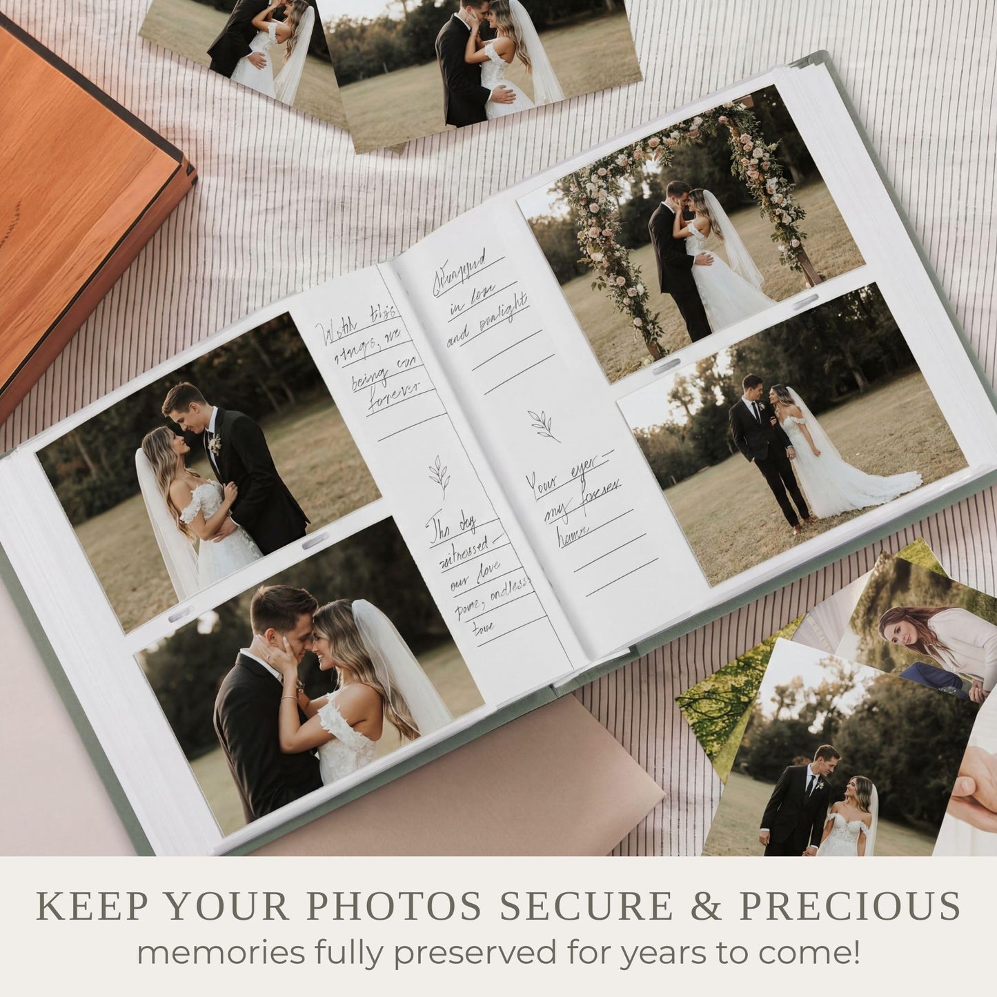 Beautiful Photo Album for 4x6 Pictures - Perfect Picture Book for Wedding, Baby Shower and more - 200 Photo Slots Albums to Collect Your Memories