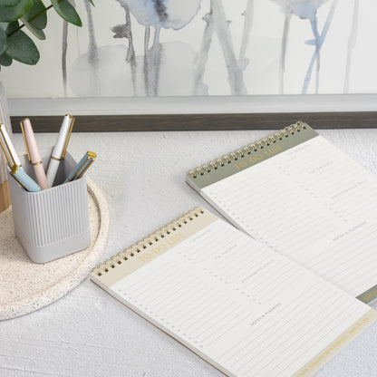 ZICOTO Beautiful To Do List Note Pads Set Of 2 for Easy Daily Planning - The Perfect Work Notepads, Notebooks and Office Desk Supplies For Women - Perfect to Effectively Organize Your Tasks