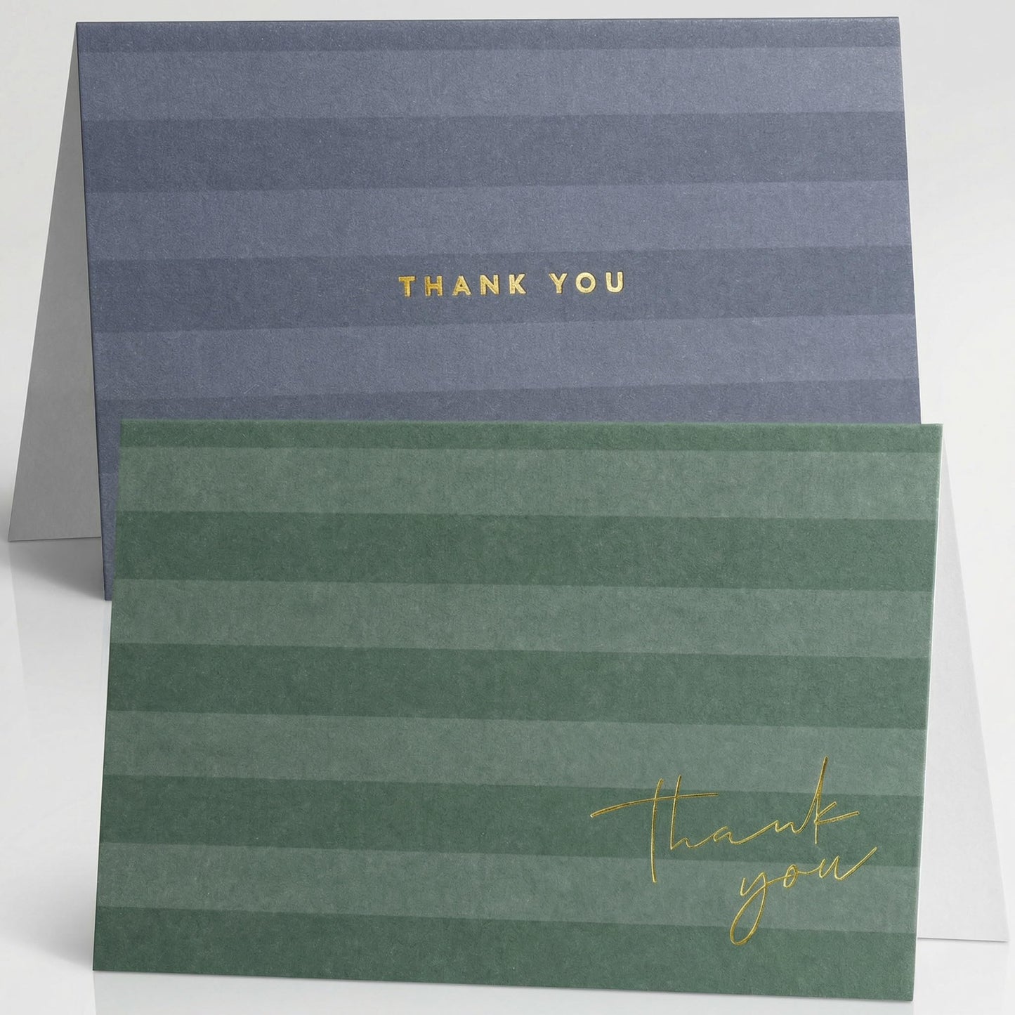 Beautiful Striped Thank You Cards Set of 30 With Envelopes and Stickers - Elegant Blank Cards For Personalized Notes - Perfect Bulk Stationary Set For All Occasions incl. Weddings, Business & Baby Showers