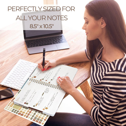 Beautiful 2023-2024 Academic Planner - A 8.5" x 10.5" Daily Planner for Women or Men with Weekly & Monthly Spreads For The 23-24 School Year - Runs From June 2023 - July 2024