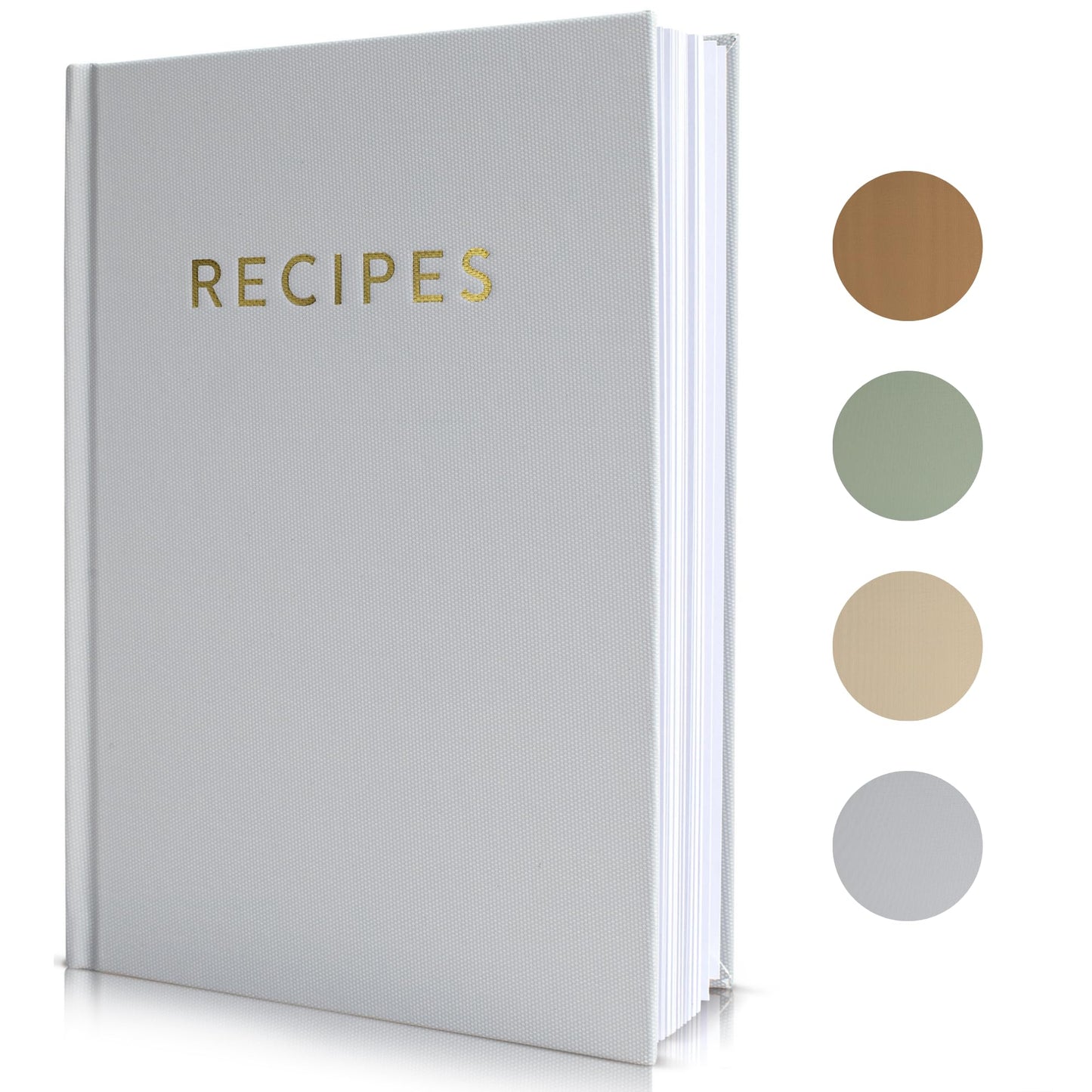 ZICOTO Aesthetic Blank Recipe Book with Waterproof Cover - The Perfect Recipe Notebook To Write In Your Own Recipes - Beautiful Blank Cookbook to Organize Your Recipes