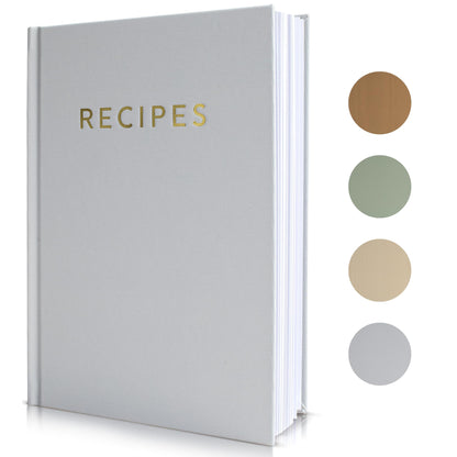 ZICOTO Aesthetic Blank Recipe Book with Waterproof Cover - The Perfect Recipe Notebook To Write In Your Own Recipes - Beautiful Blank Cookbook to Organize Your Recipes