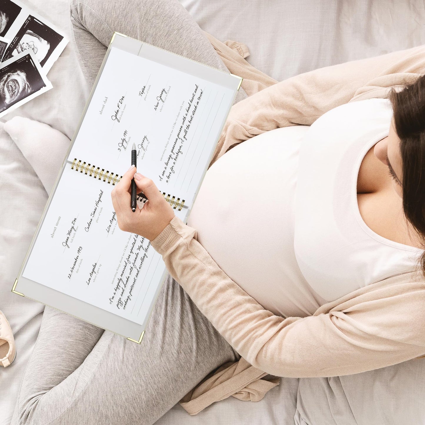 Keepsake Baby Memory Book for Boys and Girls - Timeless First 5 Year Baby Book - Neutral Journal Scrapbook or Photo Album - Record a Milestone for Every Event from Birth to Age 5