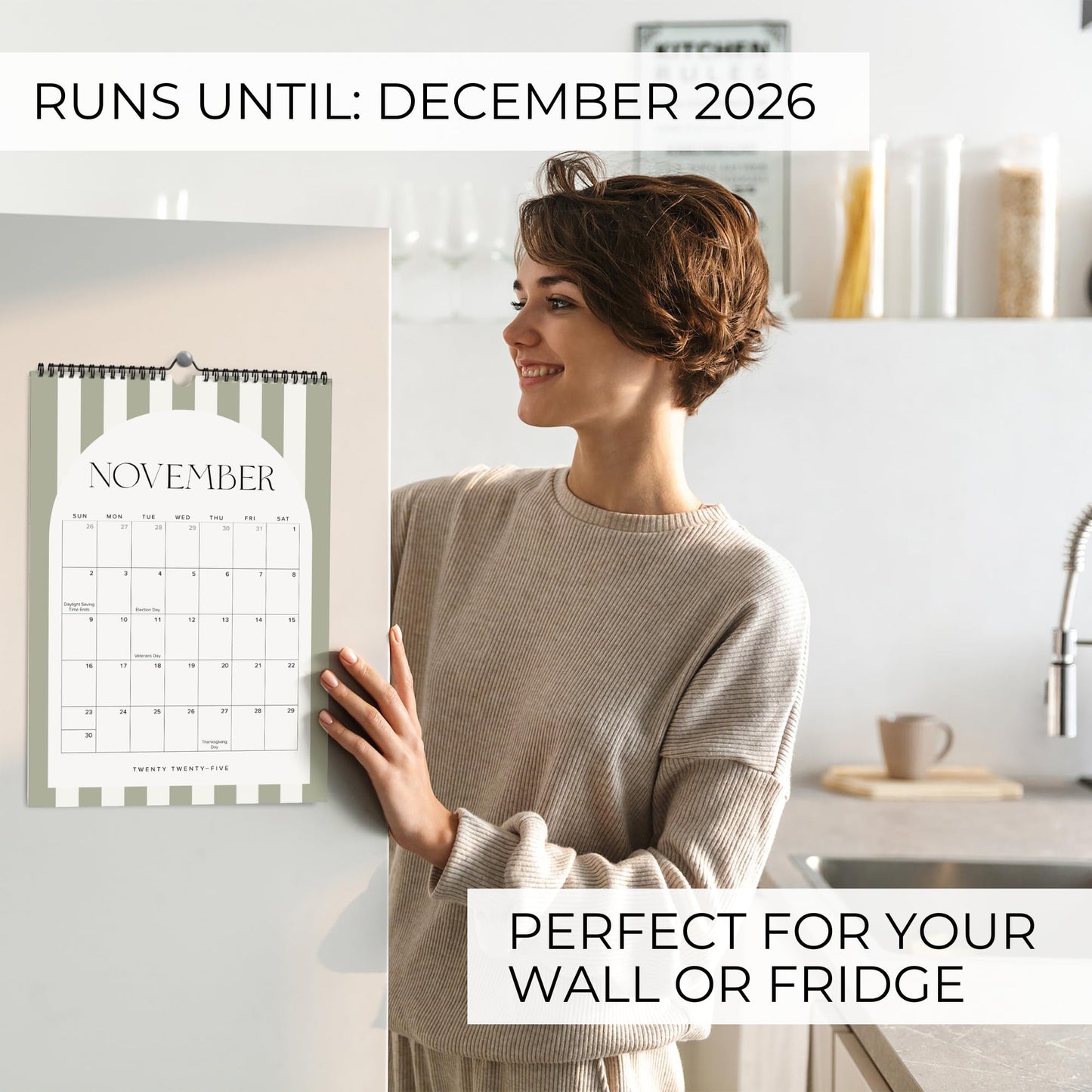 Aesthetic 2025-2026 Wall Calendar - Runs from May 2025 Until December 2026 - The Perfect Modern Calendar Planner for Easy Organizing