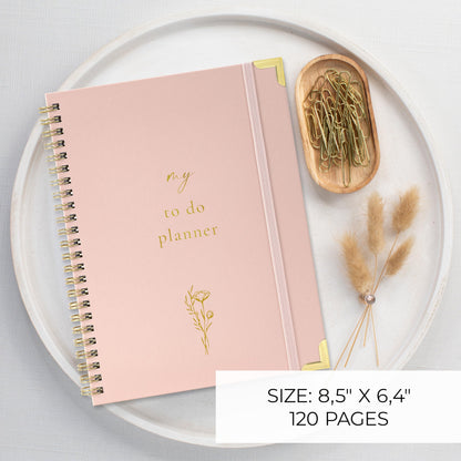 Beautiful To Do List Notebook - Aesthetic Daily Planner to Easily Organize Your Tasks And Boost Productivity - Stylish Undated Planner And School or Office Supplies For Women